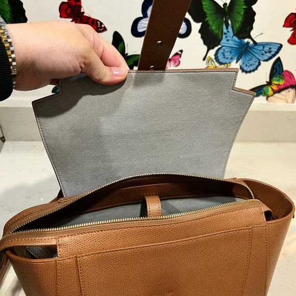 Like new! Senreve Brown Satchel with Structured Design - Picture 11 of 13